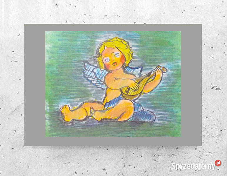 amorek obrazek A4 retro plakat z amorekiem