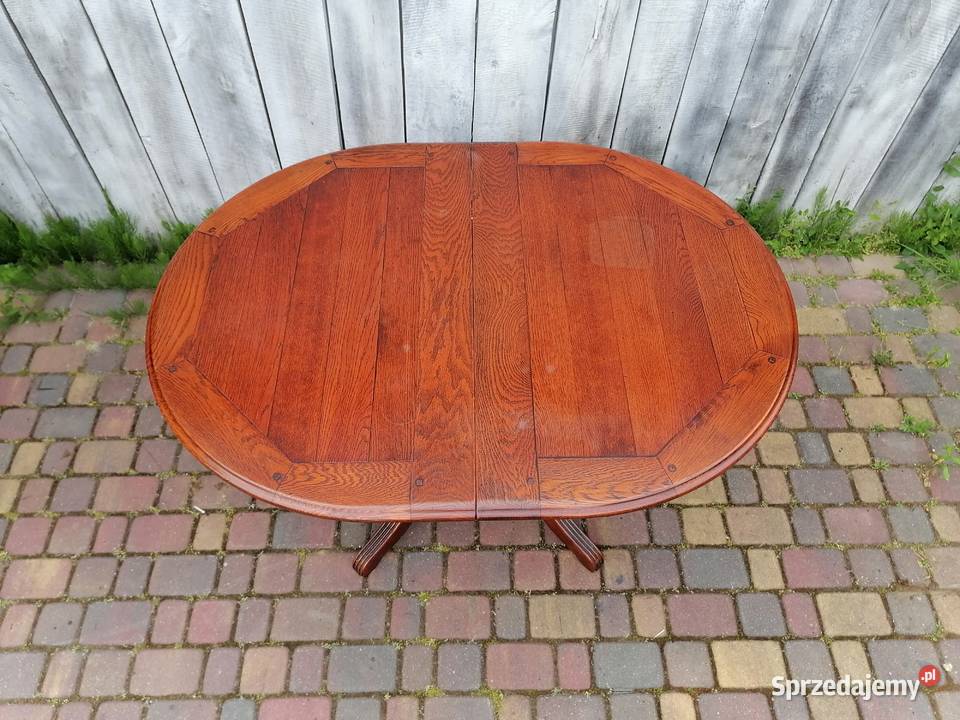 Stół dębowy okrągły rozkładany Wąwolnica