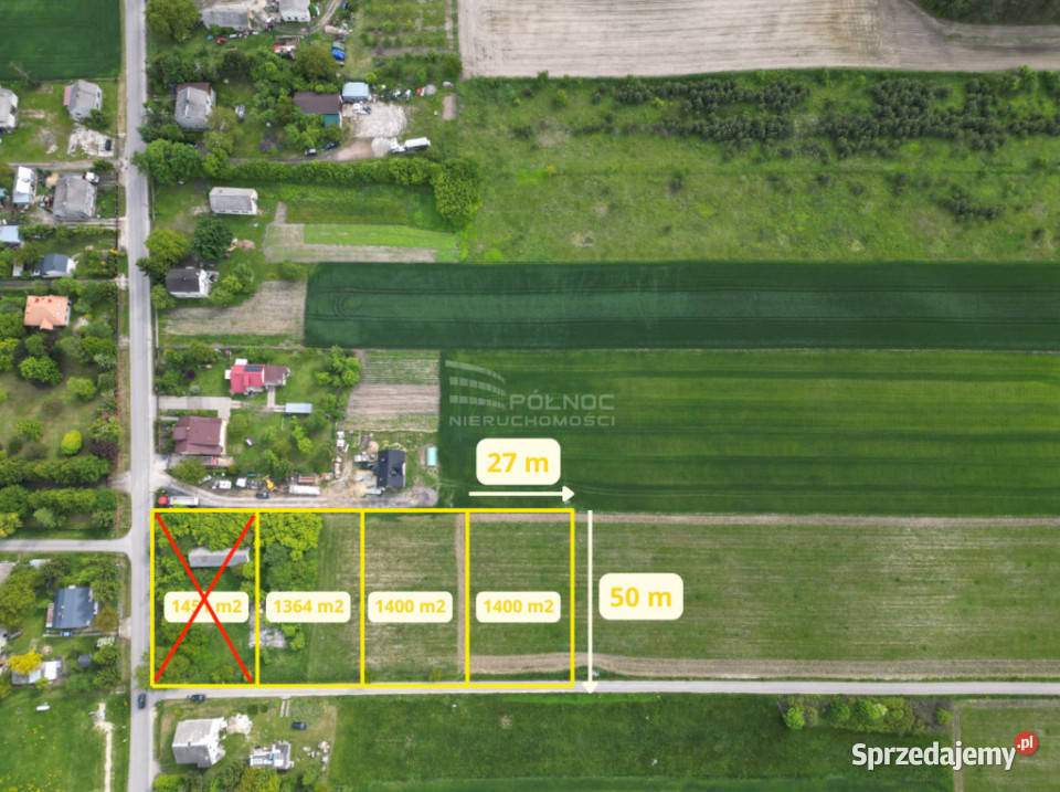 Działki budowlane w Janowie 1400m2 85 m2 27m lubelskie sprzedam