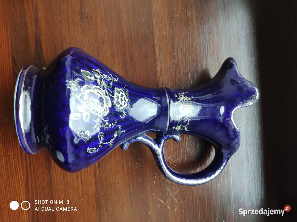 Stary porcelanowy kobaltowy wazon dzbanek Antyki, Sztuka, Kolekcje