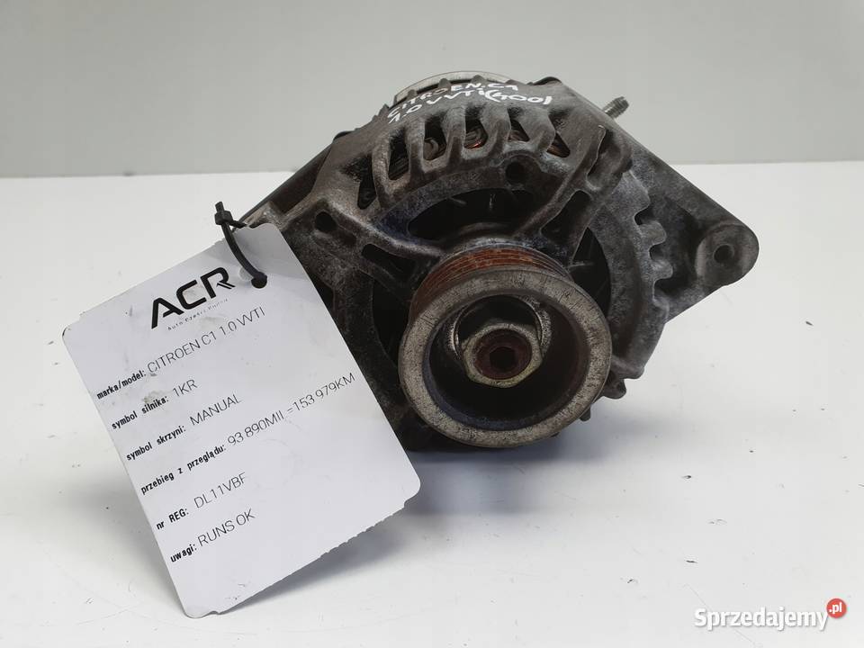 Citroen C1 I 10 12V ALTERNATOR 270600Q120 70A Janów
