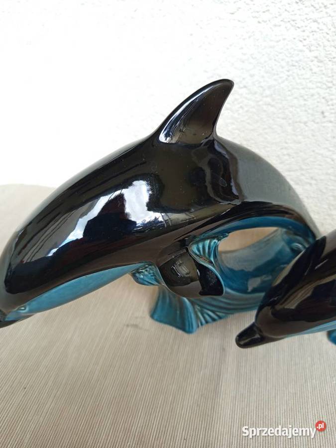 Figurki porcelana Vintage 2 ładne DELFINY firmy Porcelana i szkło Warszawa