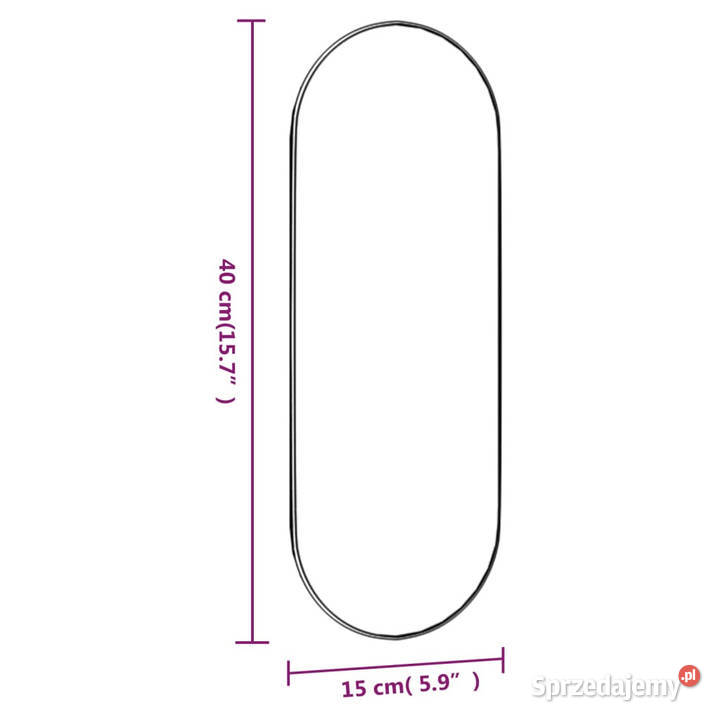 Lustro ścienne 15x40 szklane owalne WM350452 mazowieckie Warszawa