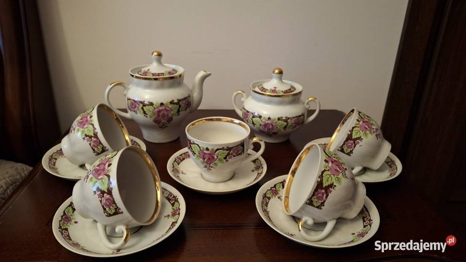 Zestaw do herbaty Letnie kwiaty vintage lubelskie Lublin