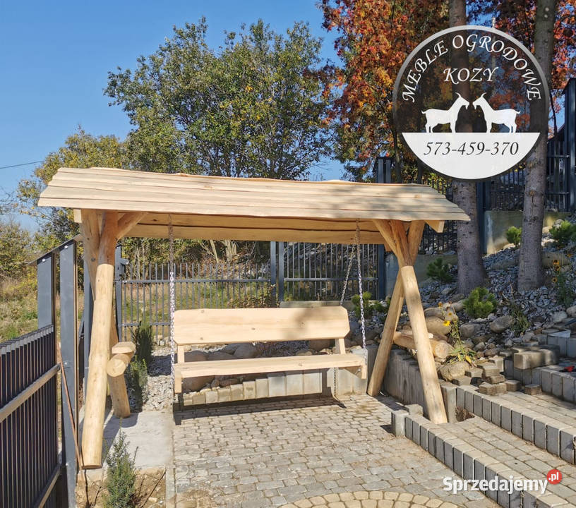 PROMOCJA Huśtawka drewniana z grubych bali plac Wolbrom