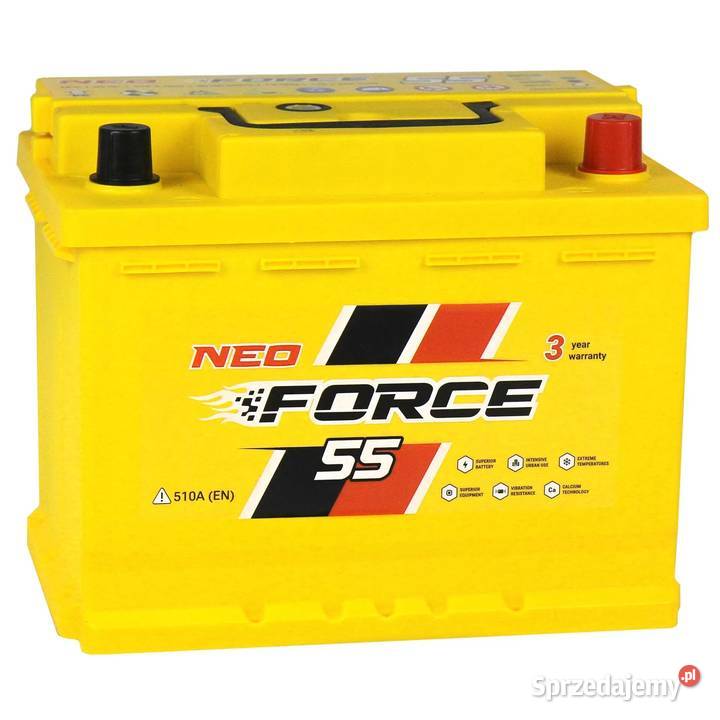 Akumulator Neo Force 55Ah 510A Kraków Ugorek 1A
