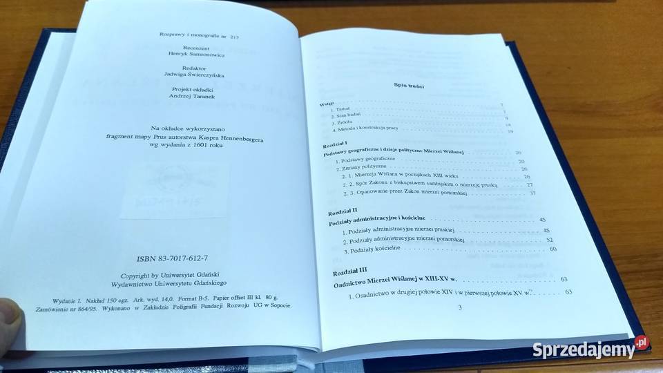 MIERZEJA WIŚLANA XIII do połowy XV wieku 1454r tradycyjny podręcznik pomorskie Gdańsk