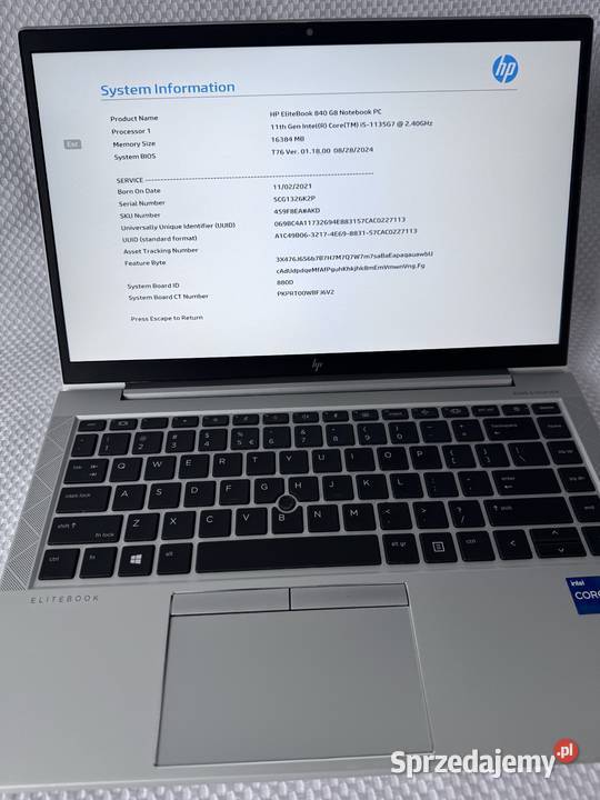 Laptop Elitebook HP 840 G8 Intel I5 Kraków
