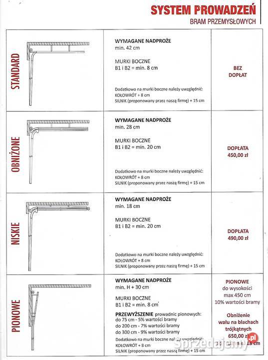 Brama garażowa przemysłowa z przeszkleniami Gorzów Wielkopolski