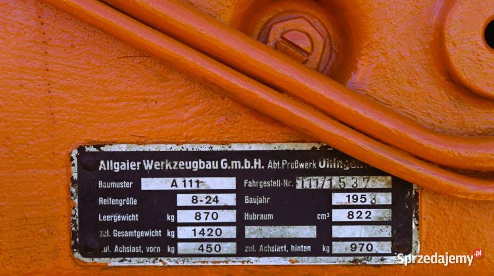 Porsche Allgaier A111 1953 Częstochowa sprzedam