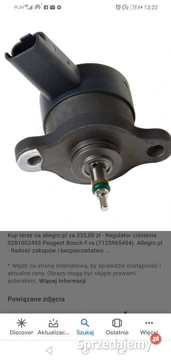 Regulslator ciśnienia 0281002493 suzuki peugot Układ paliwowy dolnośląskie Wrocław