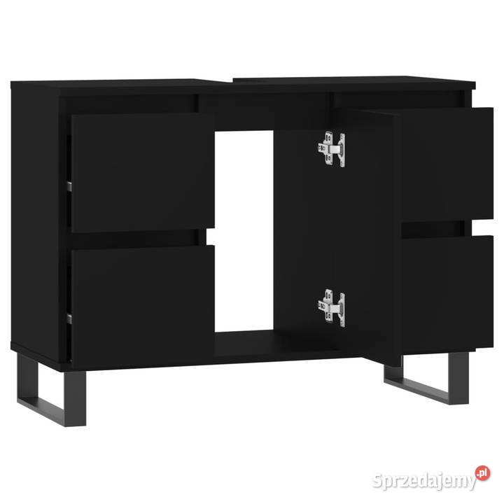 Szafka łazienkowa czarna 80x33x60 materiał Warszawa