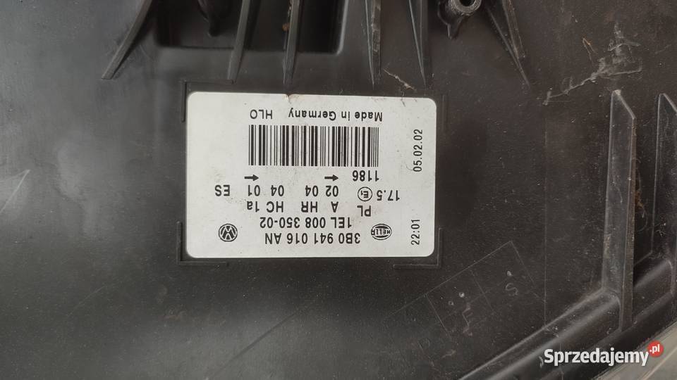 Lampa przednia prawa Passat b5 lift osobowe Czarnków