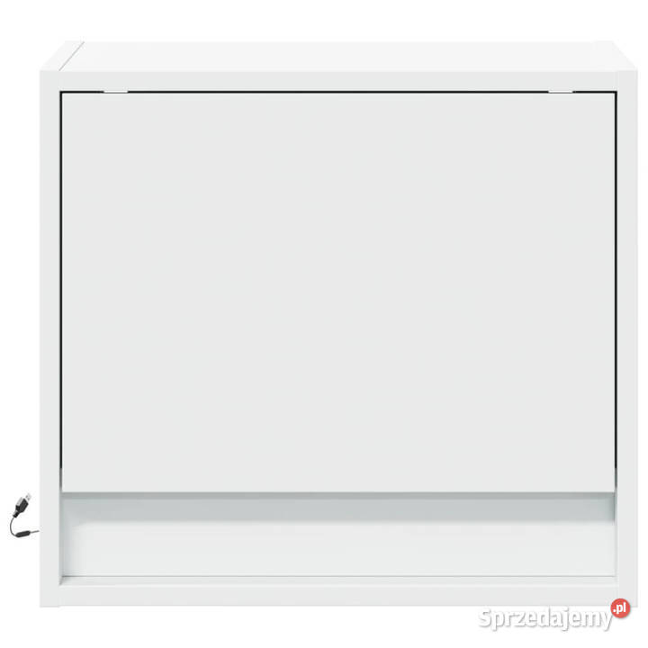 Wiszące szafki nocne z LED 2 białe WM852076 Warszawa