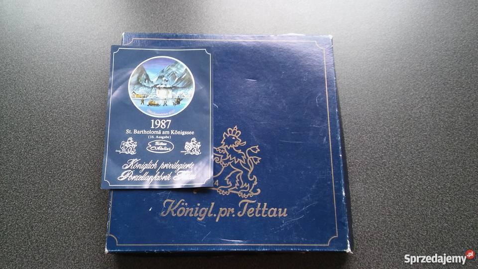 zimowy talerz Ttettau kolekcjonera cudo porelana Dom i Ogród Gdańsk