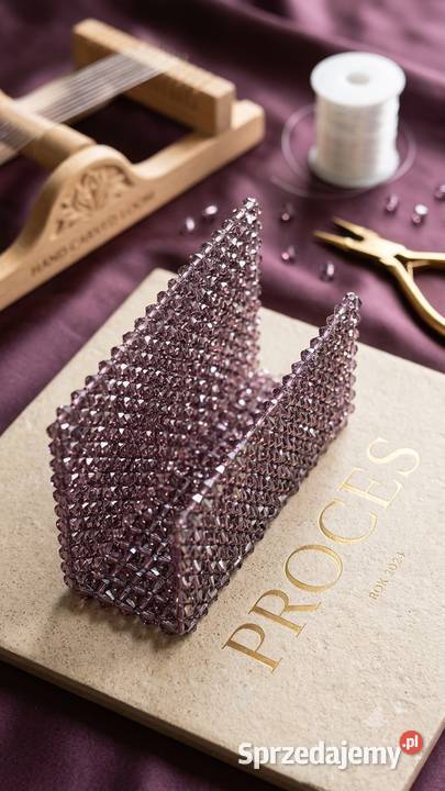 Torebka wieczorowa z koralików Deep Amethyst dolnośląskie Wrocław