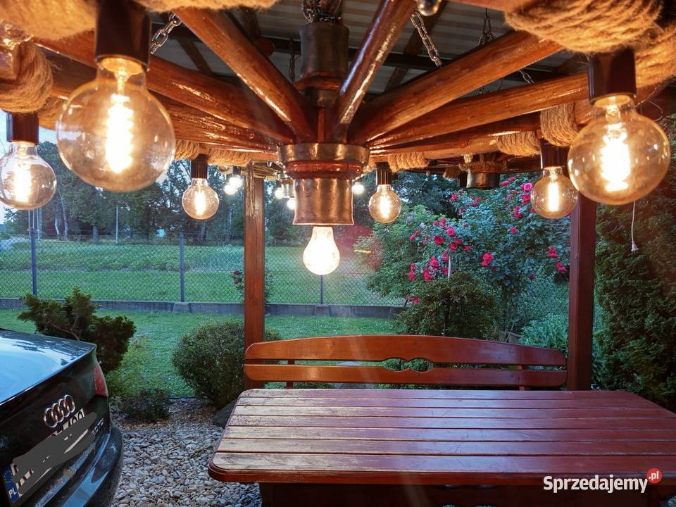 Żyrandol lampa oświetlenie z koła koło wozu Łańcut sprzedam