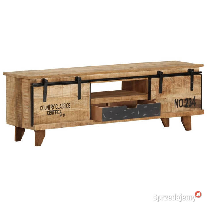 Szafka pod TV 120x30x40 lite drewno mango RTV