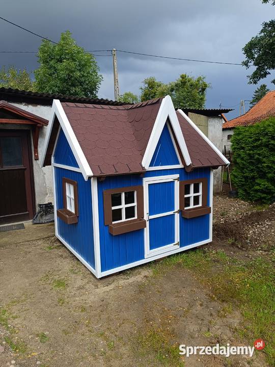 Duży domek ogrodowy dzieci styl skandynawski