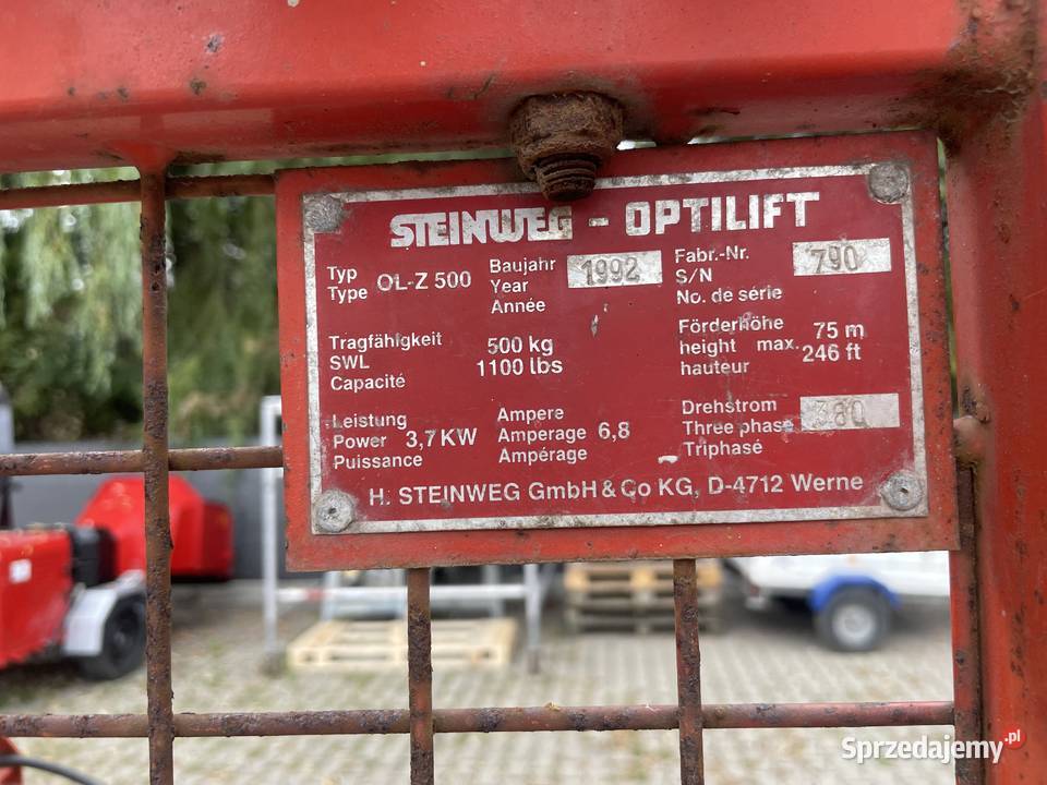 Winda budowlana STEINWEG OPTILIFT wciągarka Rok produkcji 2000 sprzedam