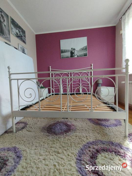 Łóżko metalowe Noresund IKEA 160x200 Stelaż Fałkowo