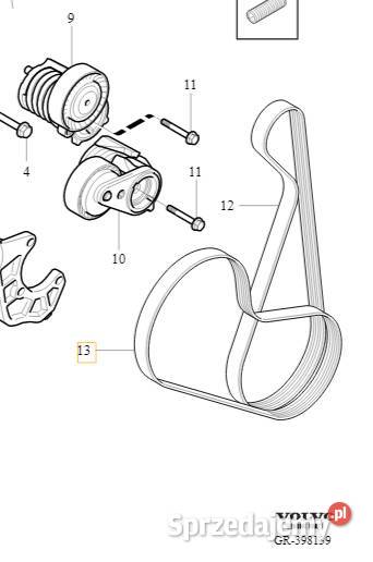 VOLVO V40 V50 napinacze paski osprzetu komplet dolnośląskie Bielany Wrocławskie