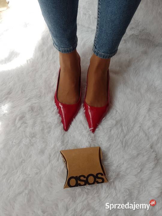 39 ASOS Design Czerwone czółenka z odkrytą piętą Kraków