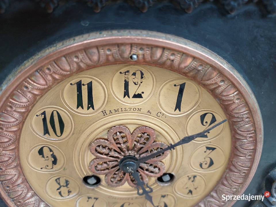 239 Stary francuski zegar kominkowy XIXw 1893r pomorskie Tczew