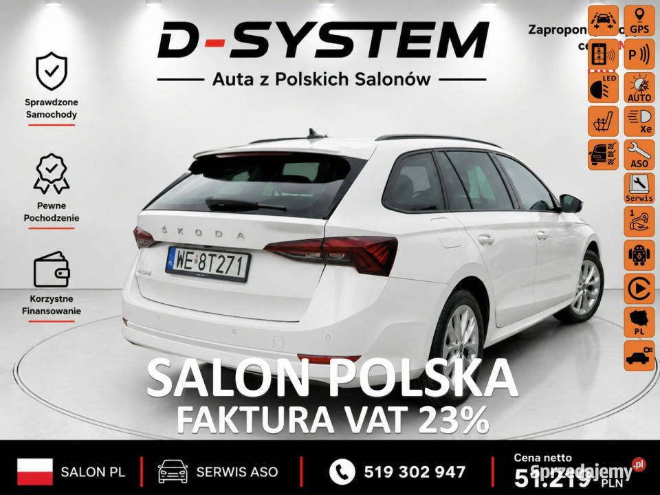 koda Octavia 2023 Salon Polska 1Właściciel ledy autoalarm podlaskie Białystok
