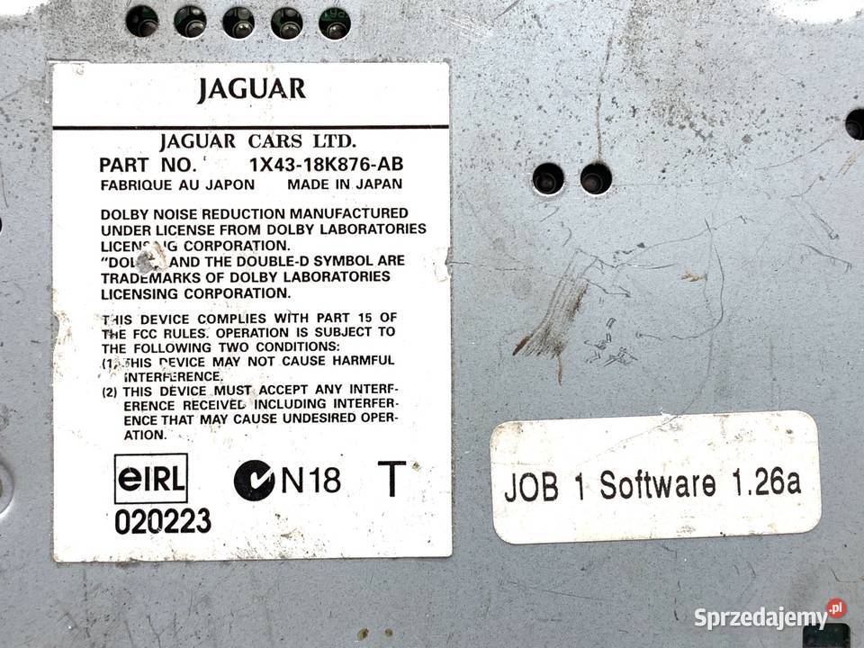 RADIO JAGUAR XTYPE I 1X4318K876AB 0109 sprzedam