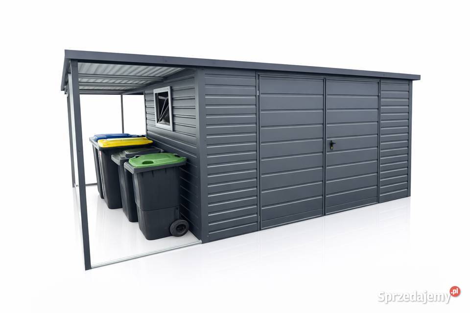 Garaż Blaszany 55 45 m z Wiatami Nowoczesny świętokrzyskie Kielce