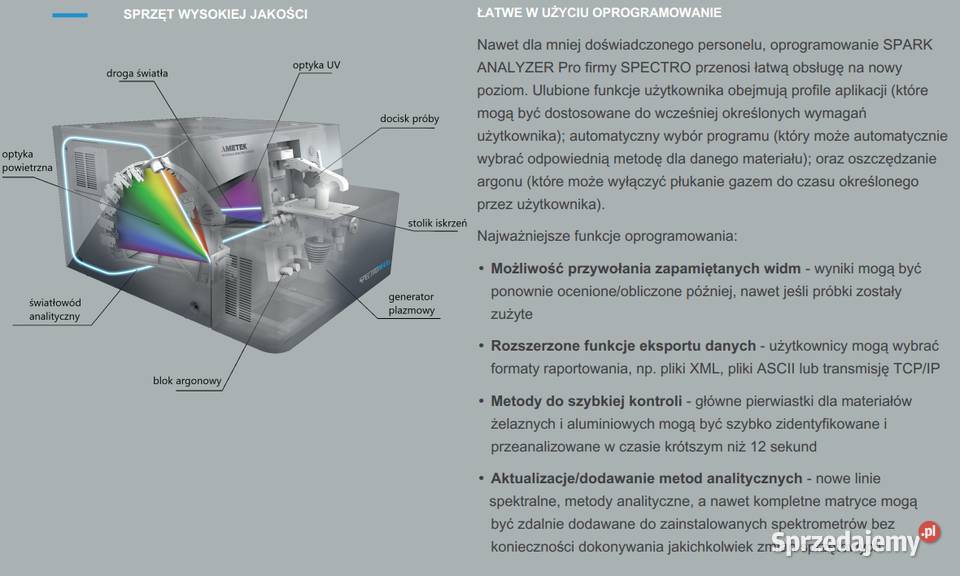Spektrometr SPECTROMAXX LMX 09 Wrocław
