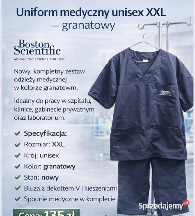 Uniform medyczny unisex xxl granatowy Nowy sprzedam