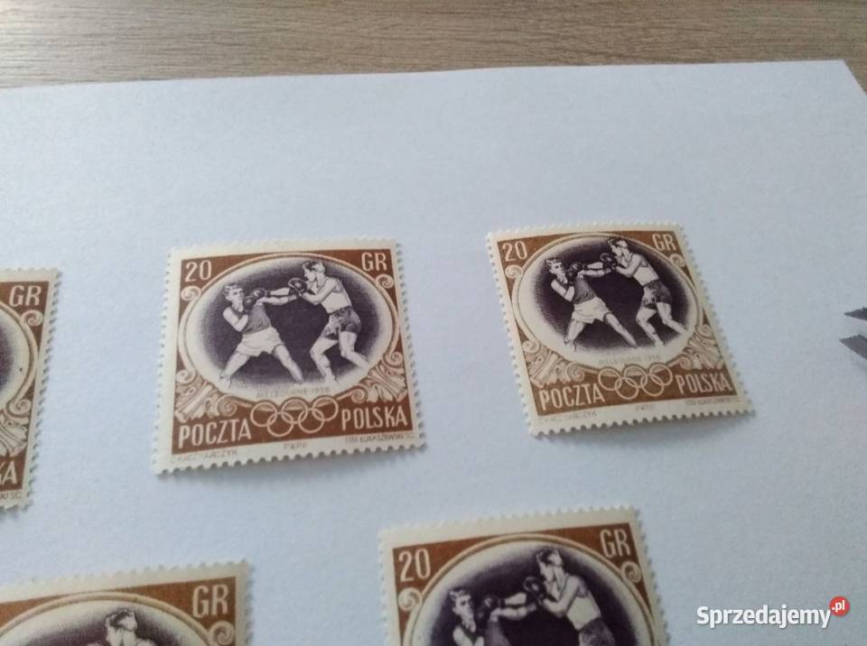 Znaczek pocztowy Bokserzy z 1956 roku Znaczki Radom