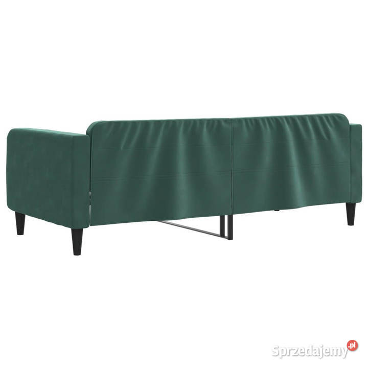 Sofa z funkcją spania ciemnozielona obita 100cm Warszawa