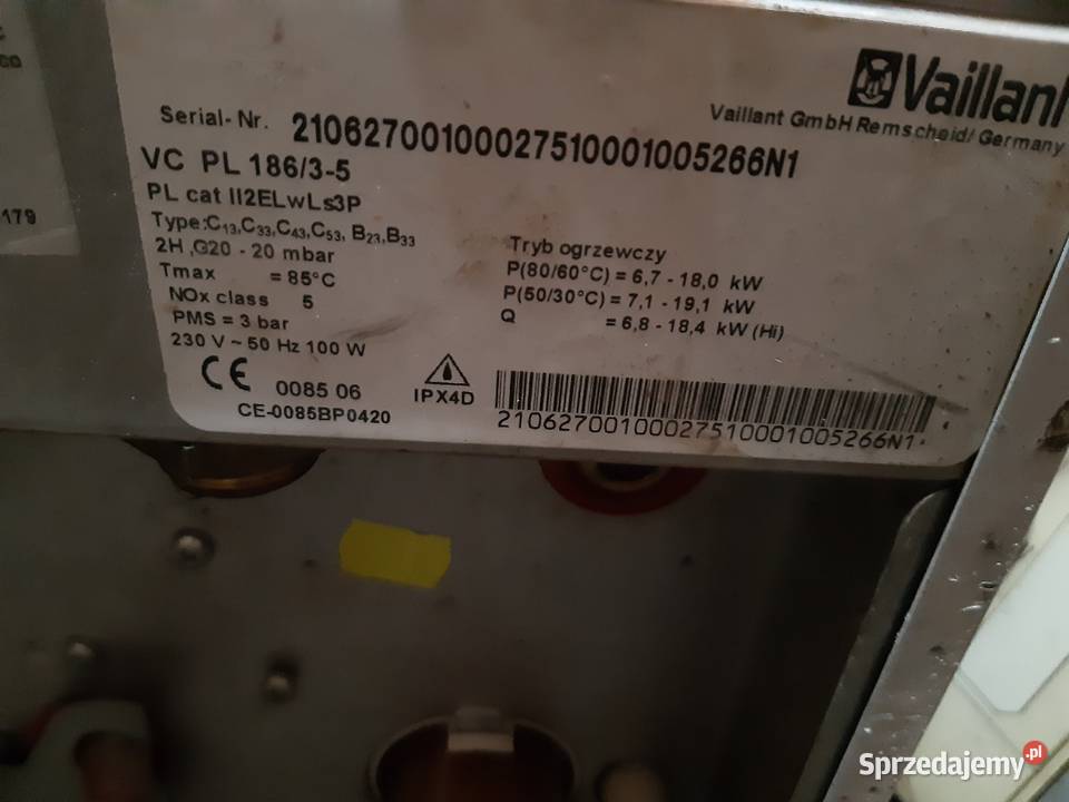 Vaillant VC 18635 kondensacyjny części gaz Piaseczno sprzedam