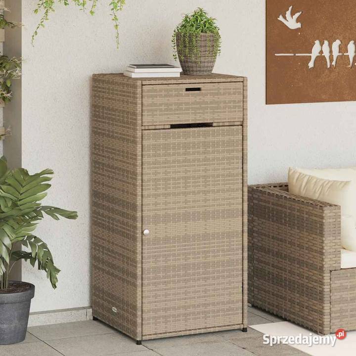vidaXL Szafka ogrodowa beżowa 55x55x111 mazowieckie Warszawa
