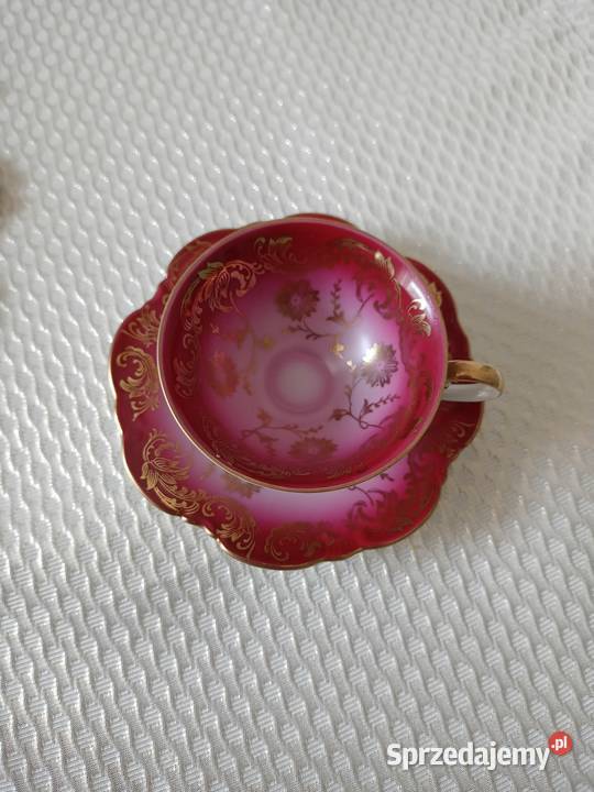 Filiżanka porcelanowa Bavaria kolekcjonerska czerwony