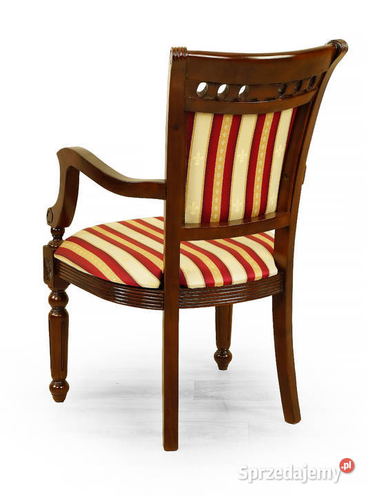 Krzesło ludwikowskie rzeźbione z podłokietnikami wielkopolskie Września sprzedam
