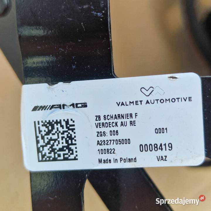 MERCEDES SL R232 MECHANIZM OTWIERANIA DACHU Bieleń sprzedam
