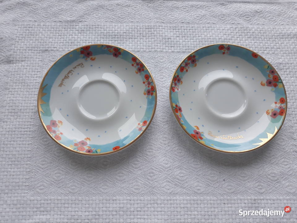 talerz talerze spodeczek porcelana w kwiatki pomorskie Gdańsk sprzedam
