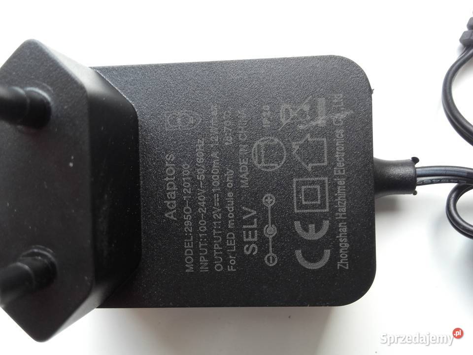 Zasilacz DC 12V 1A 55mm x 25mm NOWY 295O120100 Bydgoszcz