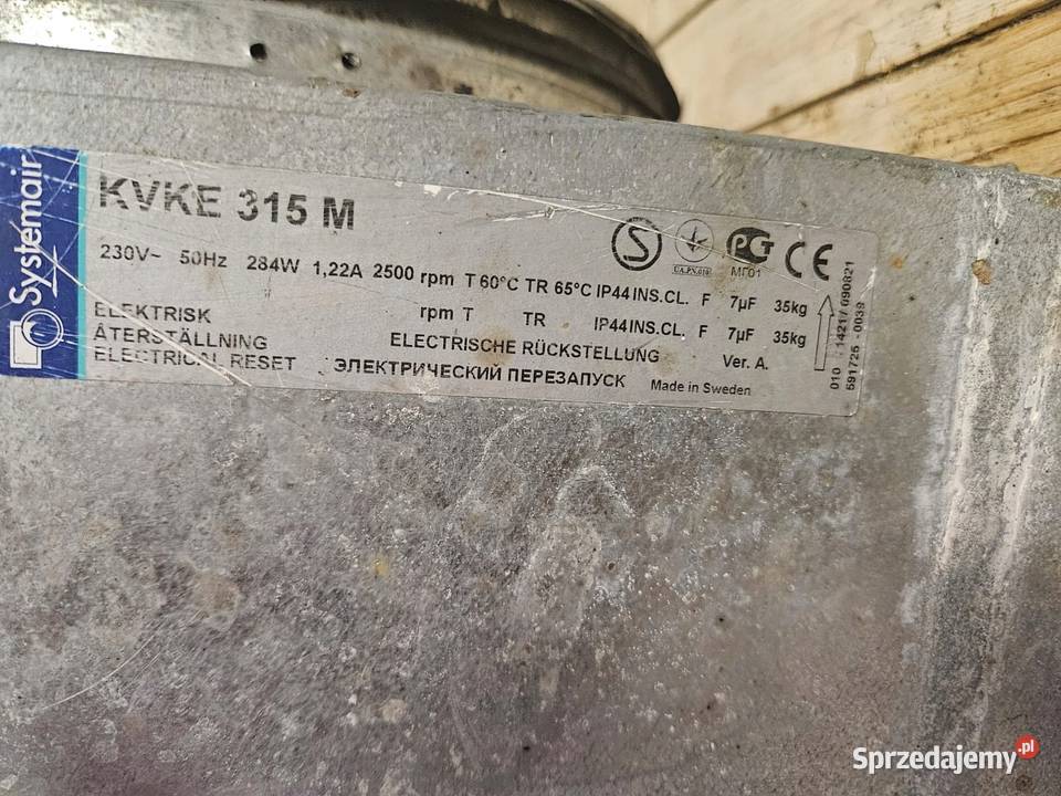 KVKE 315M wentylator promieniowy kanałowy Wentylatory Góra