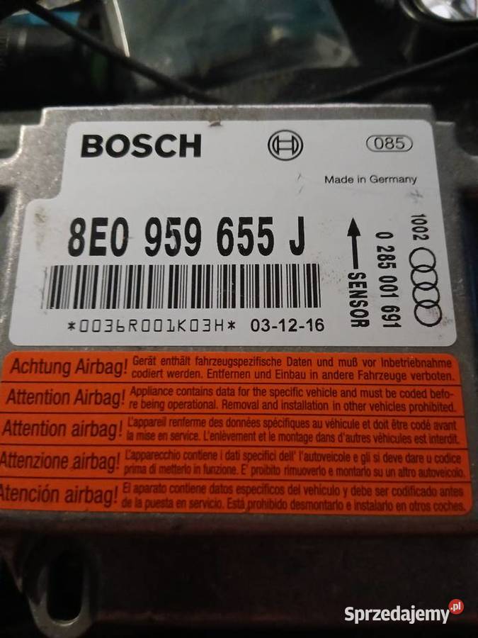 Audi A4 B6 B7 Moduł sensor Air Bag 8E0959655J Szczerbice