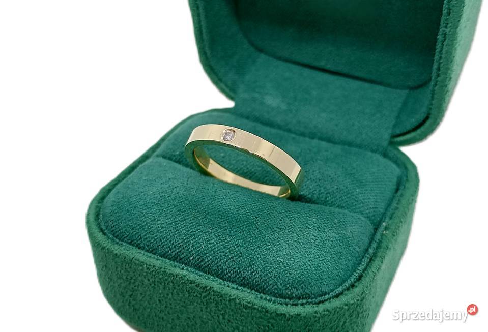 Złota Obrączka z Diamentem pr 585 395g R11