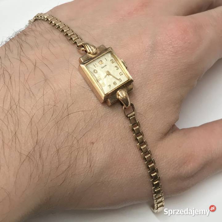 Złoty ZEGAREK damski 585 14K ZSRR Zaria CUDOWNY