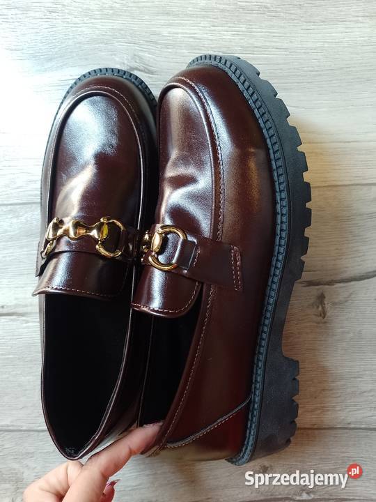 41 Brązowe czekoladowe mokasyny loafersy Kraków