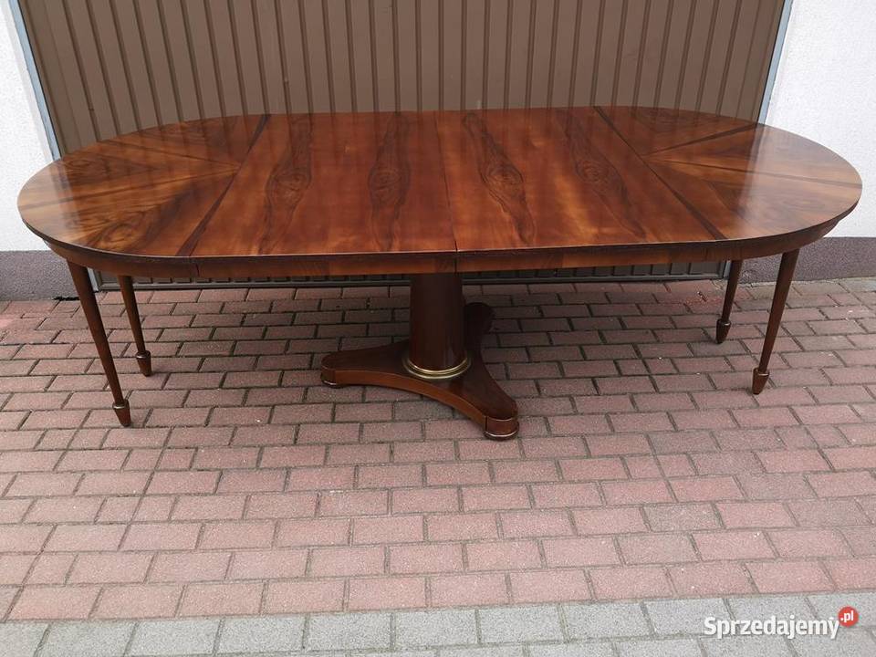 Stół ArtDeco Orzech Biedermeier Unikat Okrągły Swarzędz sprzedam