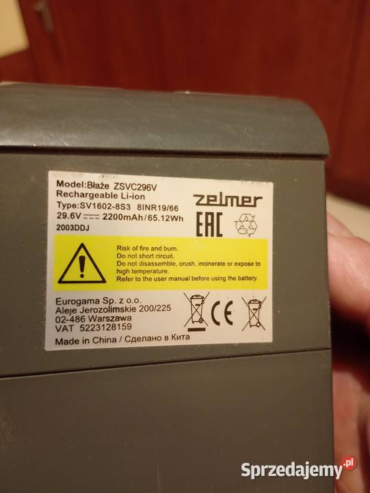 Odkurzacz bezprzewodowy Zelmer Błażej Kraków