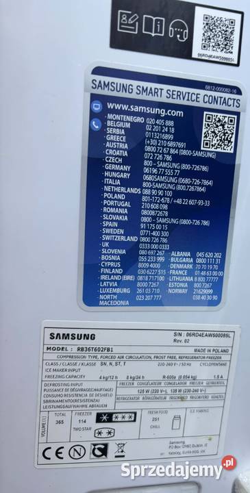 Lodówka Samsung RB36T602FB1 Czarnocin